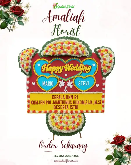 Papan Bunga Pernikahan Mndona Hiera